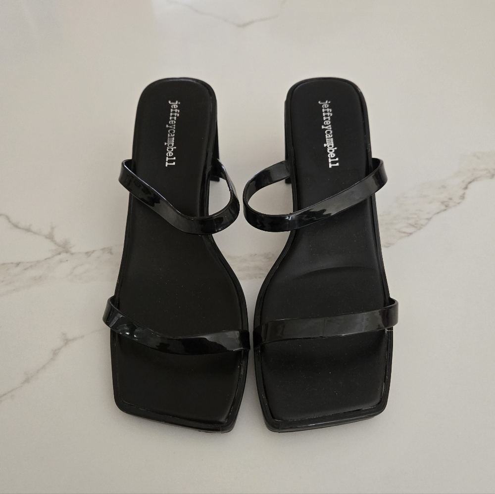Jeffrey Campbell Square Toe Heeled Sandals